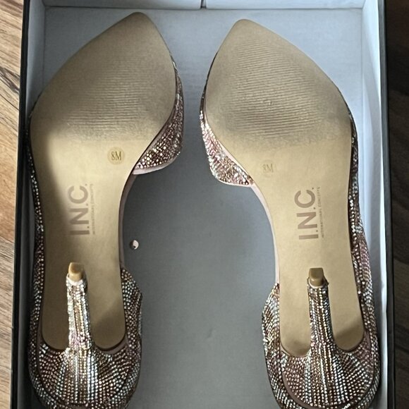 I.N.C. International Concepts Plaid Rhinestone Pumps - Picture 3 of 5